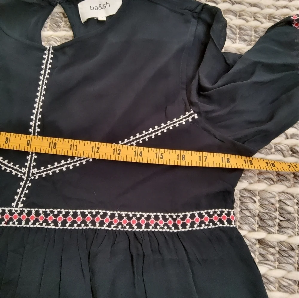 BA&SH Colombe Embroidered Mini Dress Size 6